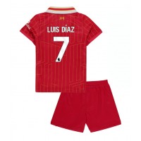 Camiseta Liverpool Luis Diaz #7 Primera Equipación Replica 2024-25 para niños mangas cortas (+ Pantalones cortos)